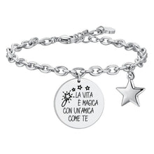 Load image into Gallery viewer, Bracciale da donna in acciaio La Vita E' Magica Luca Barra BK2718
