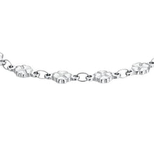 Cargar imagen en el visor de la galería, Bracciale da donna in acciaio con quadrifogli Luca Barra BK2723
