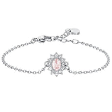 Carica l&#39;immagine nel visualizzatore di Gallery, Bracciale da Donna in acciaio con cristalli e zircone Luca Barra BK2735
