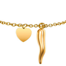 Cargar imagen en el visor de la galería, Bracciale da donna in acciaio dorato Luca Barra BK2756
