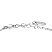 Carica l'immagine nel visualizzatore di Gallery, Bracciale da donna in acciaio corno e quadrifoglio Luca Barra BK2757

