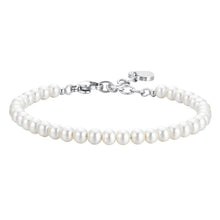 Carica l'immagine nel visualizzatore di Gallery, Bracciale da donna in acciaio con perle Luca Barra BK2771
