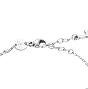 Bracciale rosario da donna in acciaio Luca Barra BK2807
