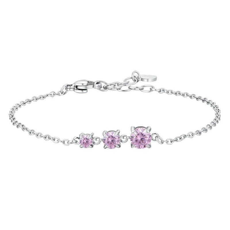 Bracciale da donna in acciaio con zirconi Luca Barra BK2816