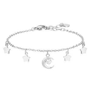 Bracciale da donna in acciaio con zircone e stelle Luca Barra BK2821