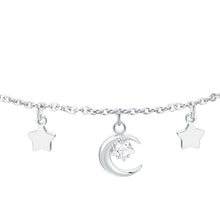 Cargar imagen en el visor de la galería, Bracciale da donna in acciaio con zircone e stelle Luca Barra BK2821
