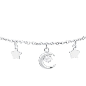 Bracciale da donna in acciaio con zircone e stelle Luca Barra BK2821