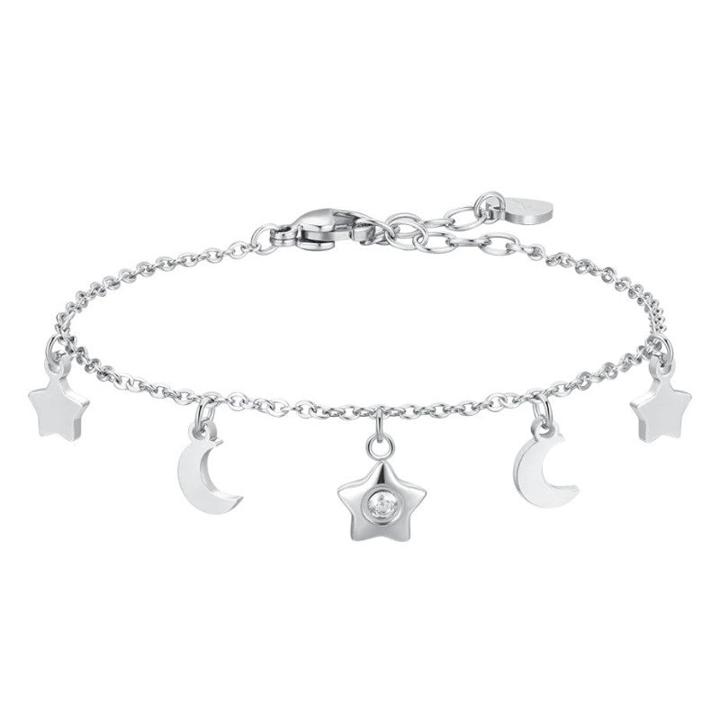 Bracciale da donna in acciaio lune e stelle Luca Barra BK2823