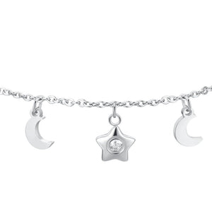 Bracciale da donna in acciaio lune e stelle Luca Barra BK2823