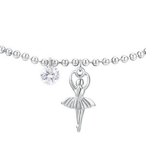 Bracciale da donna in acciaio con ballerina e zircone Luca Barra BK2826