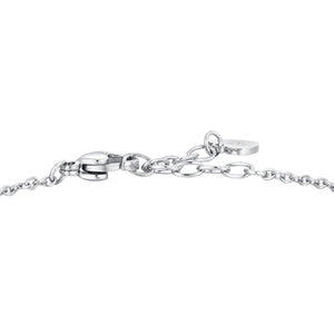 Bracciale da donna in acciaio con serpente e cristallo Luca Barra BK2828