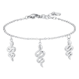 Bracciale da donna in acciaio con serpenti Luca Barra BK2829