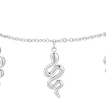 Cargar imagen en el visor de la galería, Bracciale da donna in acciaio con serpenti Luca Barra BK2829
