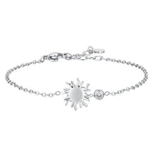Cargar imagen en el visor de la galería, Bracciale da donna in acciaio con sole e cristallo Luca Barra BK2830

