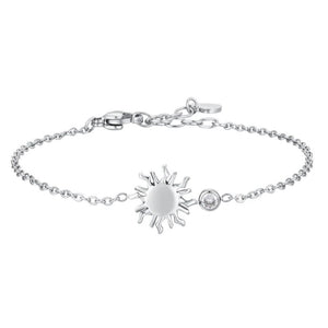 Bracciale da donna in acciaio con sole e cristallo Luca Barra BK2830