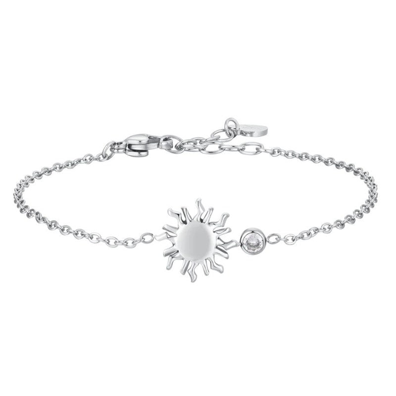 Bracciale da donna in acciaio con sole e cristallo Luca Barra BK2830