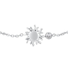 Cargar imagen en el visor de la galería, Bracciale da donna in acciaio con sole e cristallo Luca Barra BK2830
