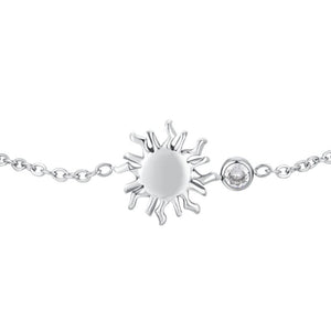 Bracciale da donna in acciaio con sole e cristallo Luca Barra BK2830