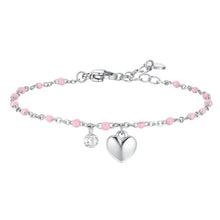 Carica l&#39;immagine nel visualizzatore di Gallery, Collana da donna in acciaio con Cuore e Cristallo Luca Barra BK2832
