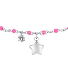 Cargar imagen en el visor de la galería, Bracciale da donna in acciaio con stella Luca Barra BK2833
