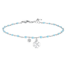 Cargar imagen en el visor de la galería, Collana da donna in acciaio con quadrifoglio e Cristallo Luca Barra BK2834
