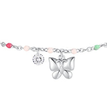 Cargar imagen en el visor de la galería, Bracciale da donna in acciaio con farfalla Luca Barra BK2835
