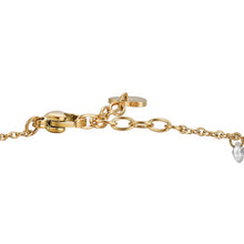 Cargar imagen en el visor de la galería, Bracciale da donna in acciaio dorato con zirconi bianchi BK2839
