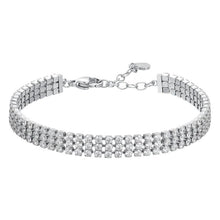 Carica l&#39;immagine nel visualizzatore di Gallery, Bracciale da donna tennis in acciaio con zirconi Luca Barra BK2840
