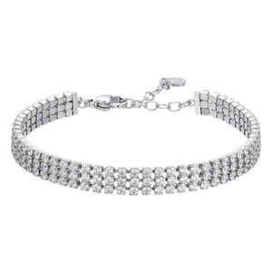 Bracciale da donna tennis in acciaio con zirconi Luca Barra BK2840