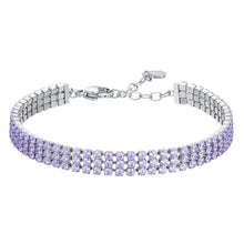Cargar imagen en el visor de la galería, Bracciale tennis da donna in acciaio con zirconi Luca Barra BK2841

