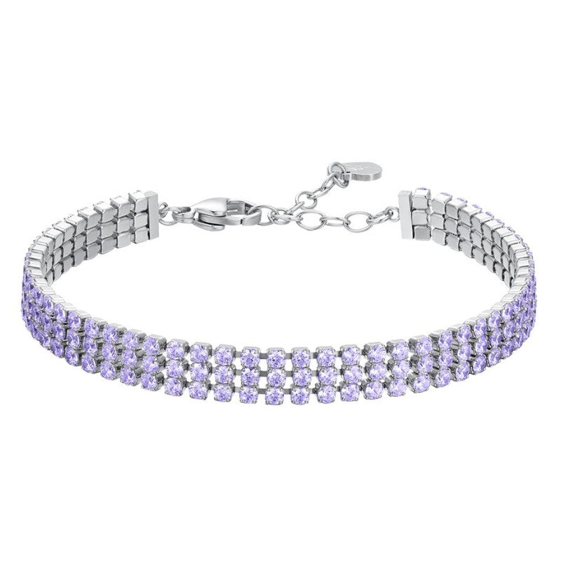 Bracciale tennis da donna in acciaio con zirconi Luca Barra BK2841