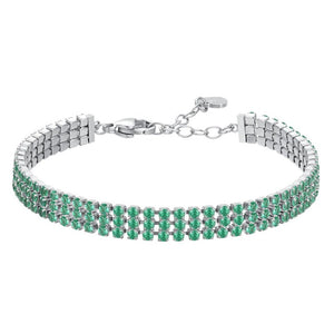 Bracciale tennis da donna in acciaio con zirconi Luca barra BK2842