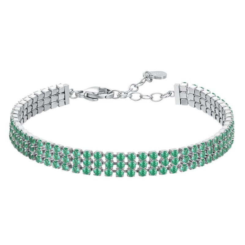 Bracciale tennis da donna in acciaio con zirconi Luca barra BK2842