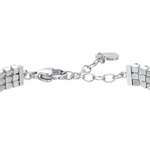 Cargar imagen en el visor de la galería, Bracciale tennis da donna in acciaio con zirconi Luca barra BK2842
