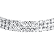 Cargar imagen en el visor de la galería, Bracciale tennis da donna in acciaio con zirconi bianchi Luca Barra BK2846

