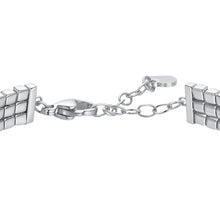 Cargar imagen en el visor de la galería, Bracciale tennis da donna in acciaio con zirconi bianchi Luca Barra BK2846
