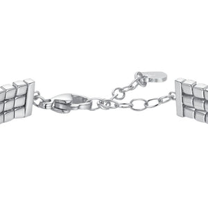 Bracciale tennis da donna in acciaio con zirconi bianchi Luca Barra BK2846