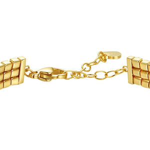 Bracciale tennis da donna in acciaio dorato con zirconi Luca Barra BK2847