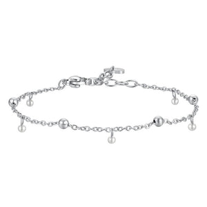 Bracciale da donna in acciaio con perle Luca Barra BK2848