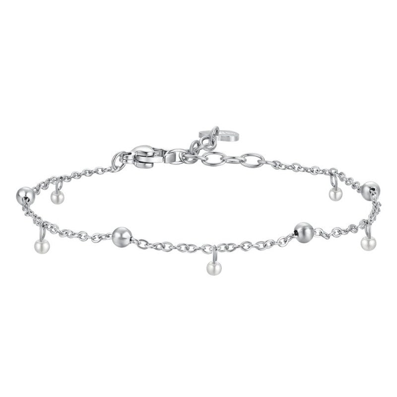 Bracciale da donna in acciaio con perle Luca Barra BK2848