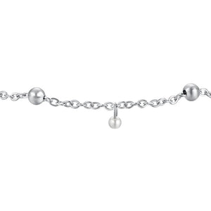 Bracciale da donna in acciaio con perle Luca Barra BK2848