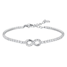 Load image into Gallery viewer, Bracciale tennis da donna in acciaio con infinito zirconi Luca Barra BK2864
