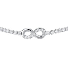 Load image into Gallery viewer, Bracciale tennis da donna in acciaio con infinito zirconi Luca Barra BK2864
