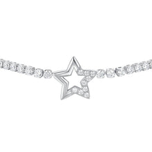 Load image into Gallery viewer, Bracciale tennis da donna in acciaio con stella zirconi Luca Barra BK2865
