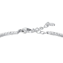 Load image into Gallery viewer, Bracciale tennis da donna in acciaio con quadrifoglio zirconi Luca Barra BK2866

