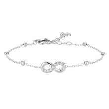 Carica l'immagine nel visualizzatore di Gallery, Bracciale da donna in acciaio con infinito zirconi Luca Barra BK2868

