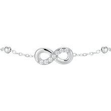 Carica l'immagine nel visualizzatore di Gallery, Bracciale da donna in acciaio con infinito zirconi Luca Barra BK2868
