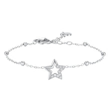 Carica l'immagine nel visualizzatore di Gallery, Bracciale da donna in acciaio con stella zirconi Luca Barra BK2869
