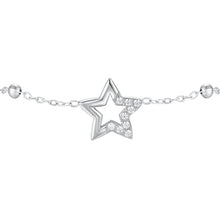 Carica l'immagine nel visualizzatore di Gallery, Bracciale da donna in acciaio con stella zirconi Luca Barra BK2869
