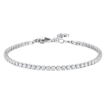 Cargar imagen en el visor de la galería, Bracciale tennis da donna in acciaio con zirconi Luca Barra BK2872
